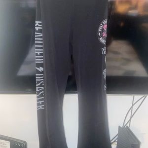 Woman’s Black large beautiful disaster yoga pants
